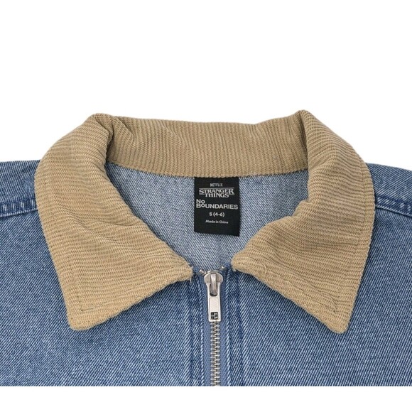 Netflix Official Stranger Things Billy Hargrove Blue Washed Jean Jacket Womens S - Picture 9 of 12